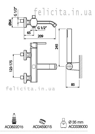 Webert AS850101.015 Купить Webert фото цена схема смесителя