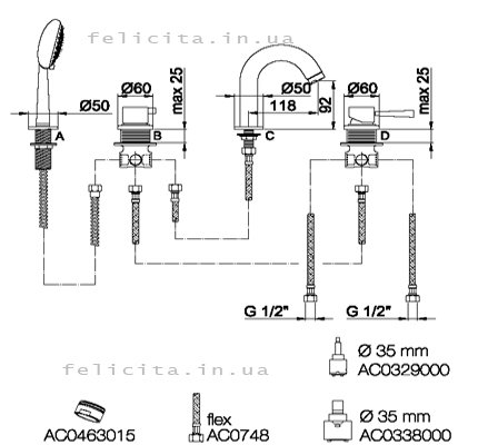 Webert Conic CN850701.015 Купить Webert фото цена схема смесителя