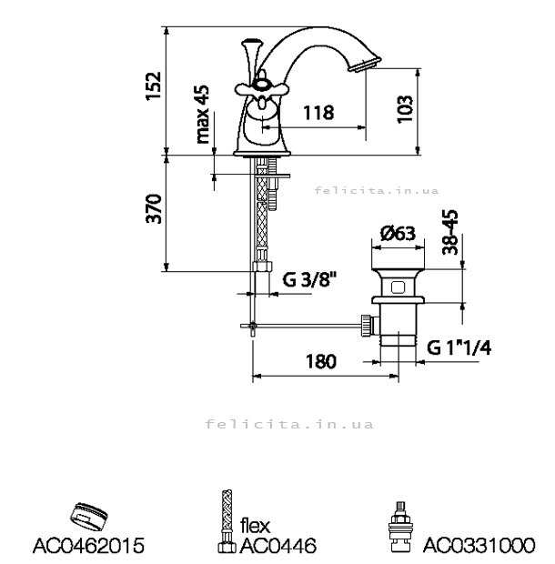 Webert OT700101.017 Купить Webert фото цена схема смесителя