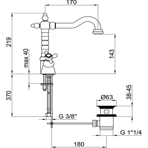 Webert OT700301.017 Купить Webert фото цена схема смесителя