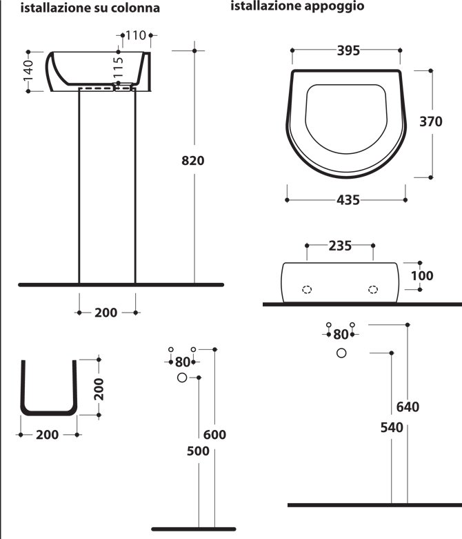 Техническая схема Kerasan умывальник накладной 3640 40х37 см коллекция K09 фото цвет цена грн доставка описание