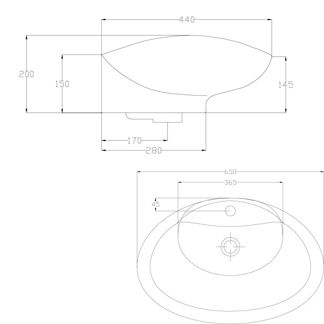 Схема Artceram накладной умыальник L450 65х44 см коллекция Fuori Техническая схема Artceram накладной умыальник L450 65х44 см коллекция Fuori фото цвет цена грн доставка описание