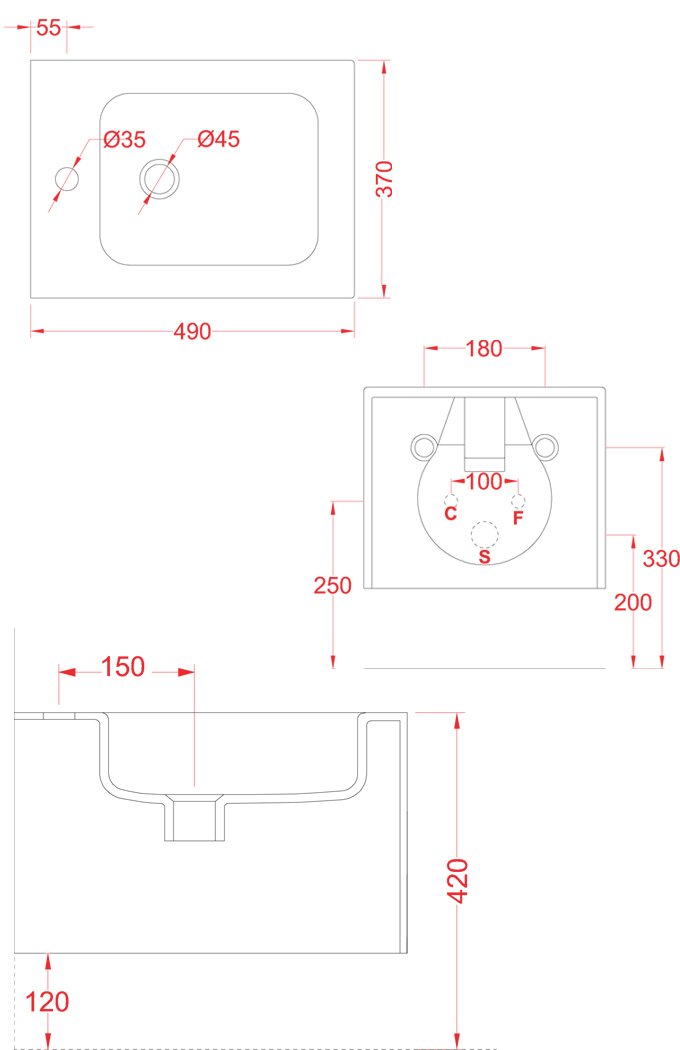 Схема Artceram биде подвесное L6750 36х54 см коллекция Block Техническая схема Artceram биде подвесное L6750 36х54 см коллекция Block фото цвет цена грн доставка описание