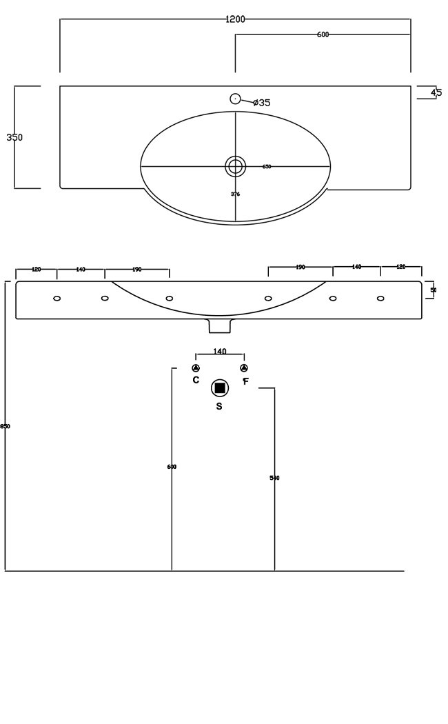 Техническая схема Artceram накладной умывальник L780 120х47,5 см коллекция Swing фото цвет цена грн доставка описание