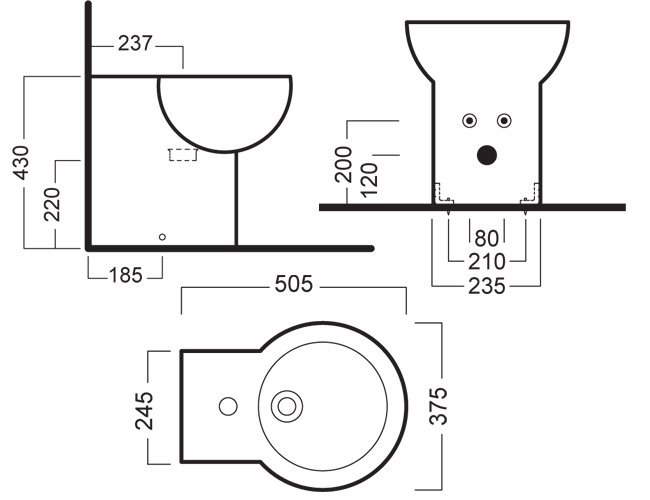 Схема Hatria биде напольное Y0H3 370х560 мм You&Me Техническая схема Hatria биде напольное Y0H3 370х560 мм You&Me фото цвет цена грн доставка описание