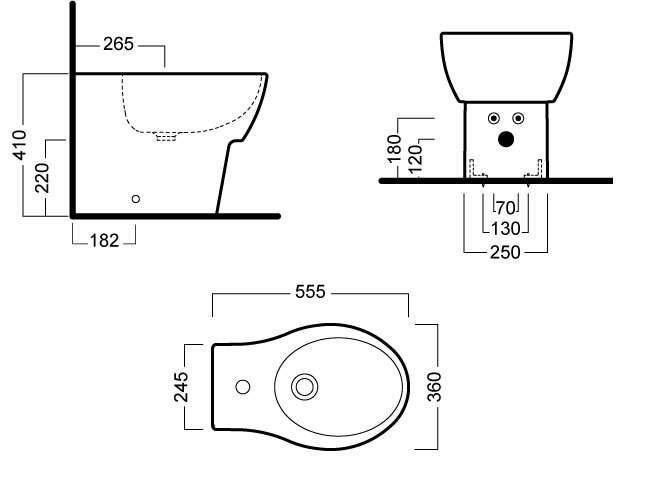 Схема Hatria биде напольное Y0QW 355х555 мм Nido Техническая схема Hatria биде напольное Y0QW 355х555 мм Nido фото цвет цена грн доставка описание