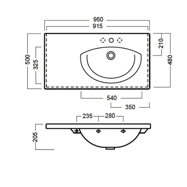 Схема Hatria подвесной умывальник Y0JS 950х500 мм Susan Техническая схема Hatria подвесной умывальник YOJS 950х500 мм Susan фото цвет цена грн доставка описание