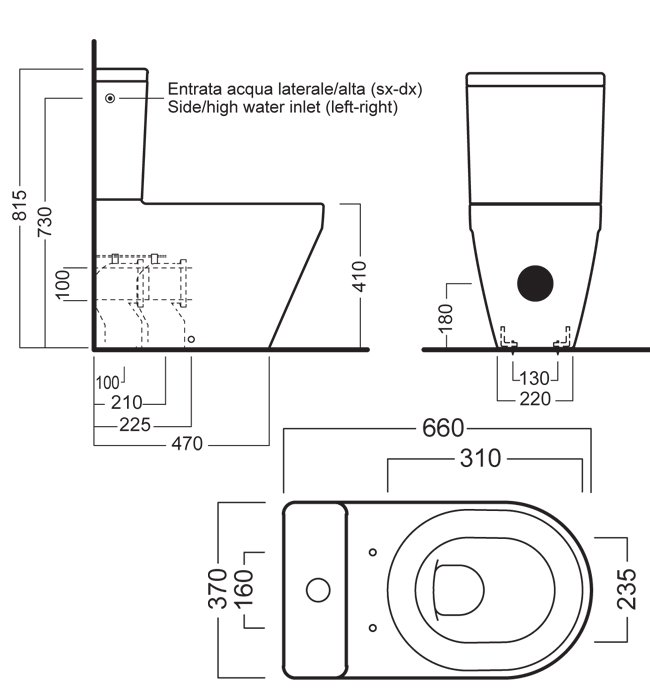 Схема Hatria унитаз напольный YXHS 370х660 мм Daytime Evo Техническая схема Hatria унитаз напольный YXHS 370х660 мм Daytime Evo фото цвет цена грн доставка описание
