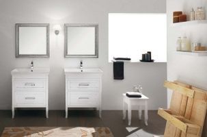 Дизайн санузла в стиле кантри