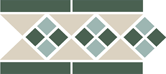 Бордюр керамический Border Lisbon with 1 strip (Tr.16, Dots 13+18, Strips 18) 28х15 см - фото, изображение товара в интернет-магазине Felicita-crimea.ru, Симферополь, Крым