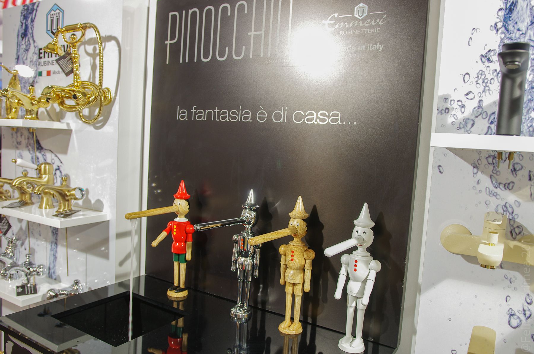 Emmevi Pinocchio (Пиноккио) – стильные смесители для игры и использования одновременно