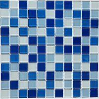 Мозаика Tonomosaic CFC 289 сине-голубой-белый микс стекло - фото, изображение товара в интернет-магазине Felicita-crimea.ru, Симферополь, Крым