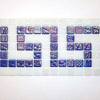 Natural  Мозаика из стекла STP-Border1, стекло синий, белый, поверхность глянцевая - фото, изображение товара в интернет-магазине Felicita-crimea.ru, Симферополь, Крым