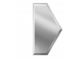 Зеркальная  серебряная плитка "ПОЛУСОТА" с фацетом 10 мм 125х216мм - фото, изображение товара в интернет-магазине Felicita-crimea.ru, Симферополь, Крым
