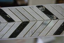 Мозаика черно-белые шевроны из мрамора PIX 286 - фото, изображение товара в интернет-магазине Felicita-crimea.ru, Симферополь, Крым