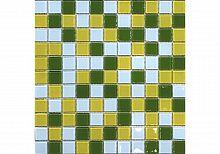 Мозаика из стекла Global Bridge 30x30 микс зелено-желтый - фото, изображение товара в интернет-магазине Felicita-crimea.ru, Симферополь, Крым